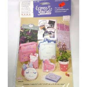 Plaid Express Yourself Stencil Monogram Alphabet 28006 Vintage 1994 New